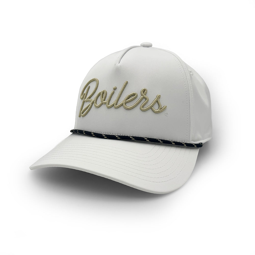 Purdue Boilers Script Rope Hat, White | Section 103