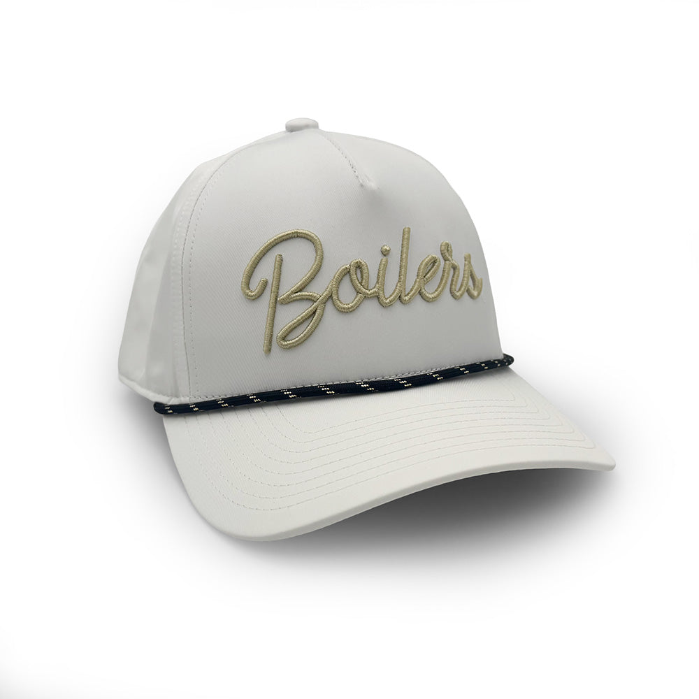 Purdue Boilers Script Rope Hat, White | Section 103