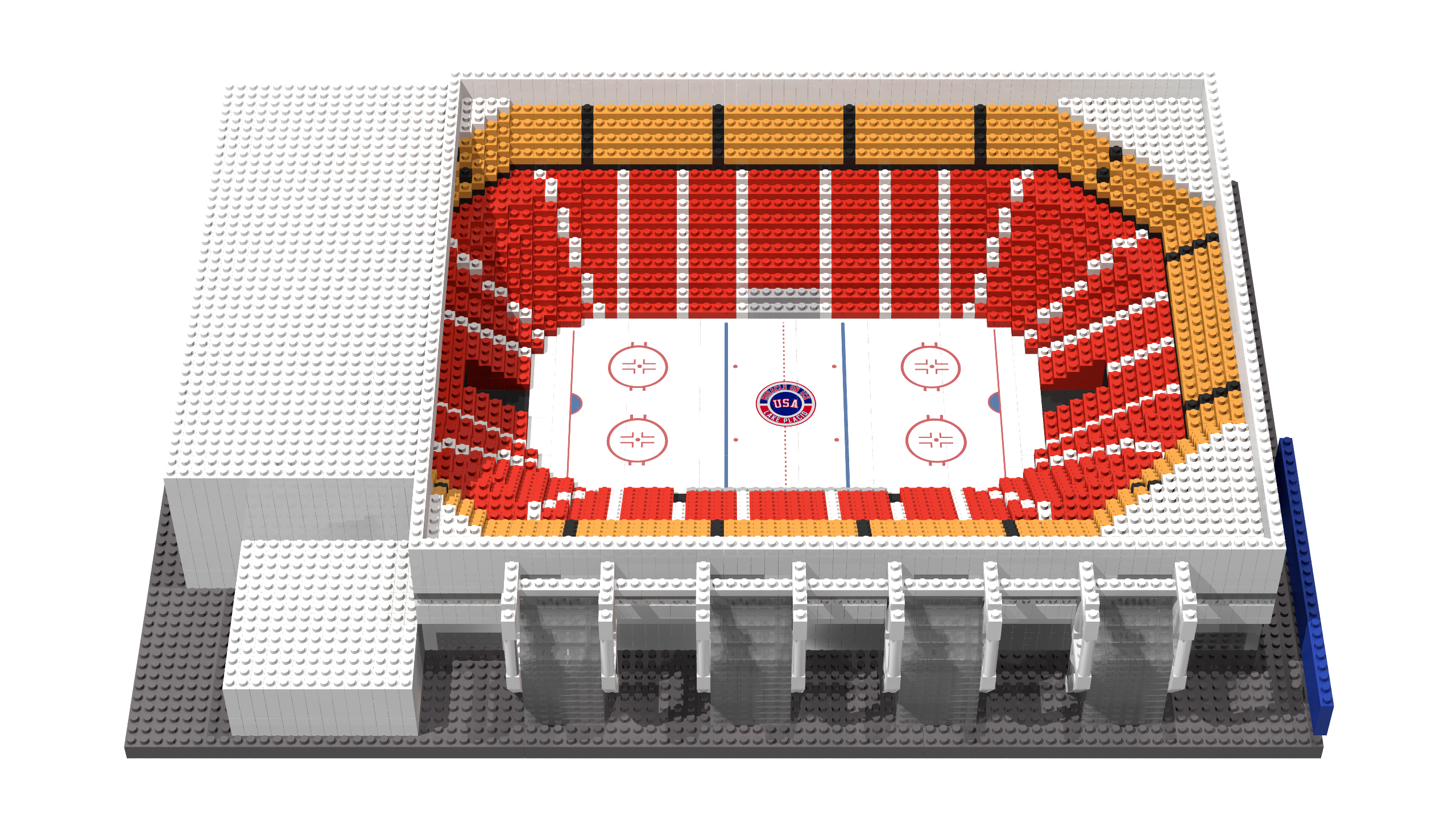 1980 Olympic Herb Brooks Arena Lake Placid Miracle on Ice BRXLZ Builder Set 12X10X3.5 Inches 13