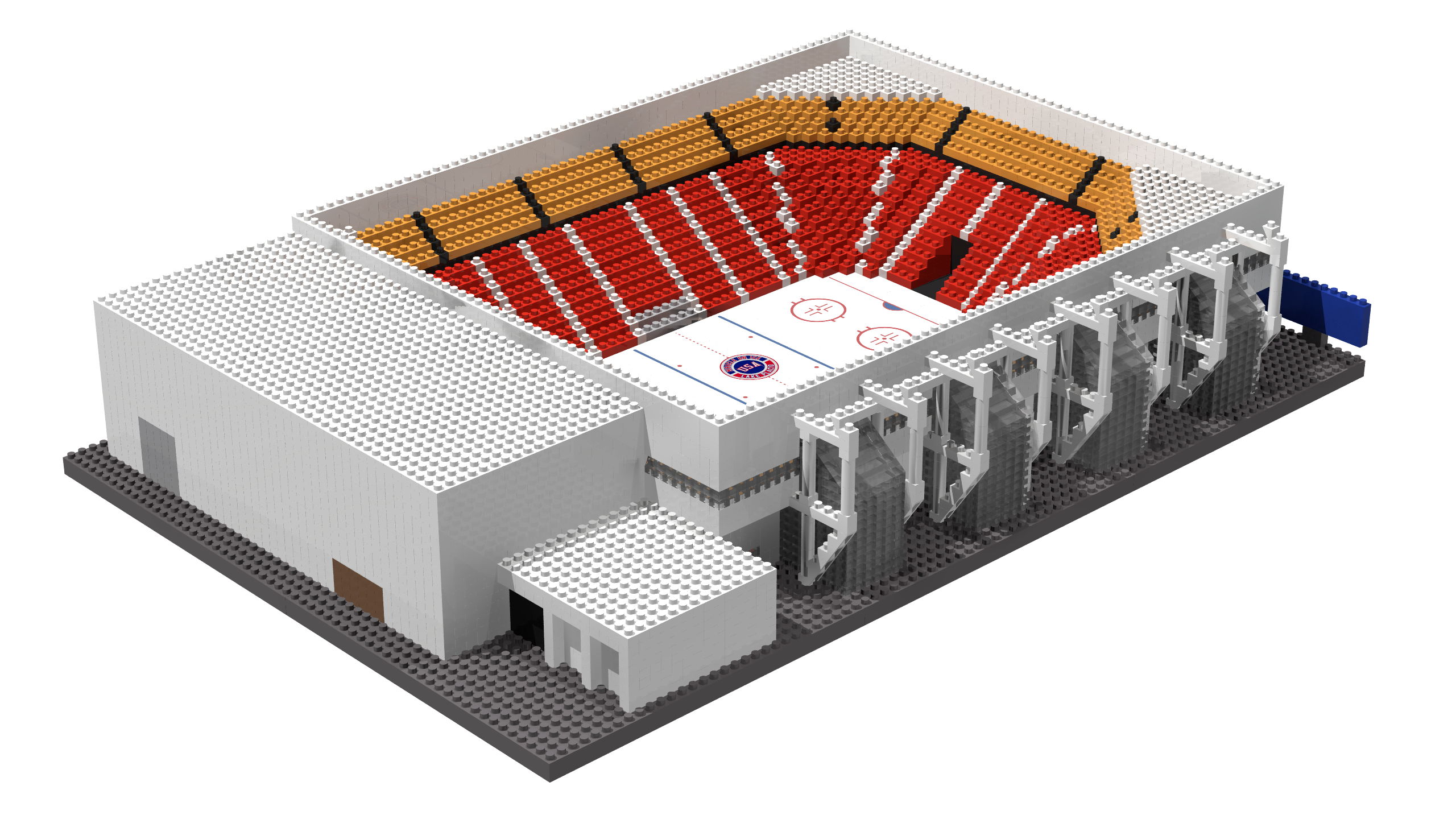 1980 Olympic Herb Brooks Arena Lake Placid Miracle on Ice BRXLZ Builder Set 12X10X3.5 Inches 7
