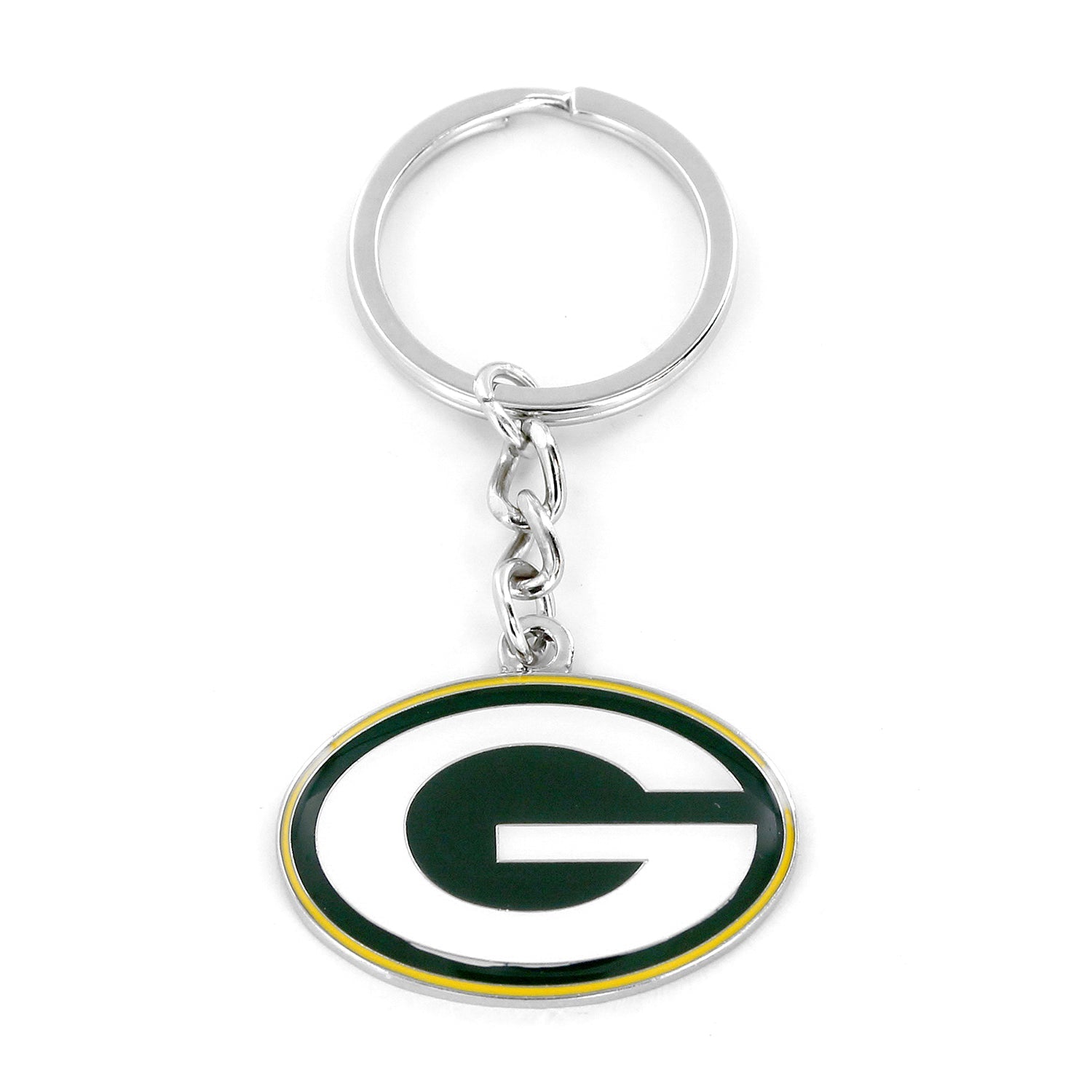 Green Bay Packers Metal Logo Keychain 1