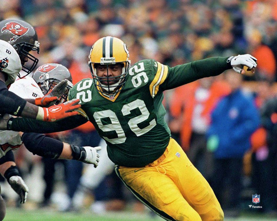 Reggie White in Action Green Bay Packers 8" x 10" Football Photo 1