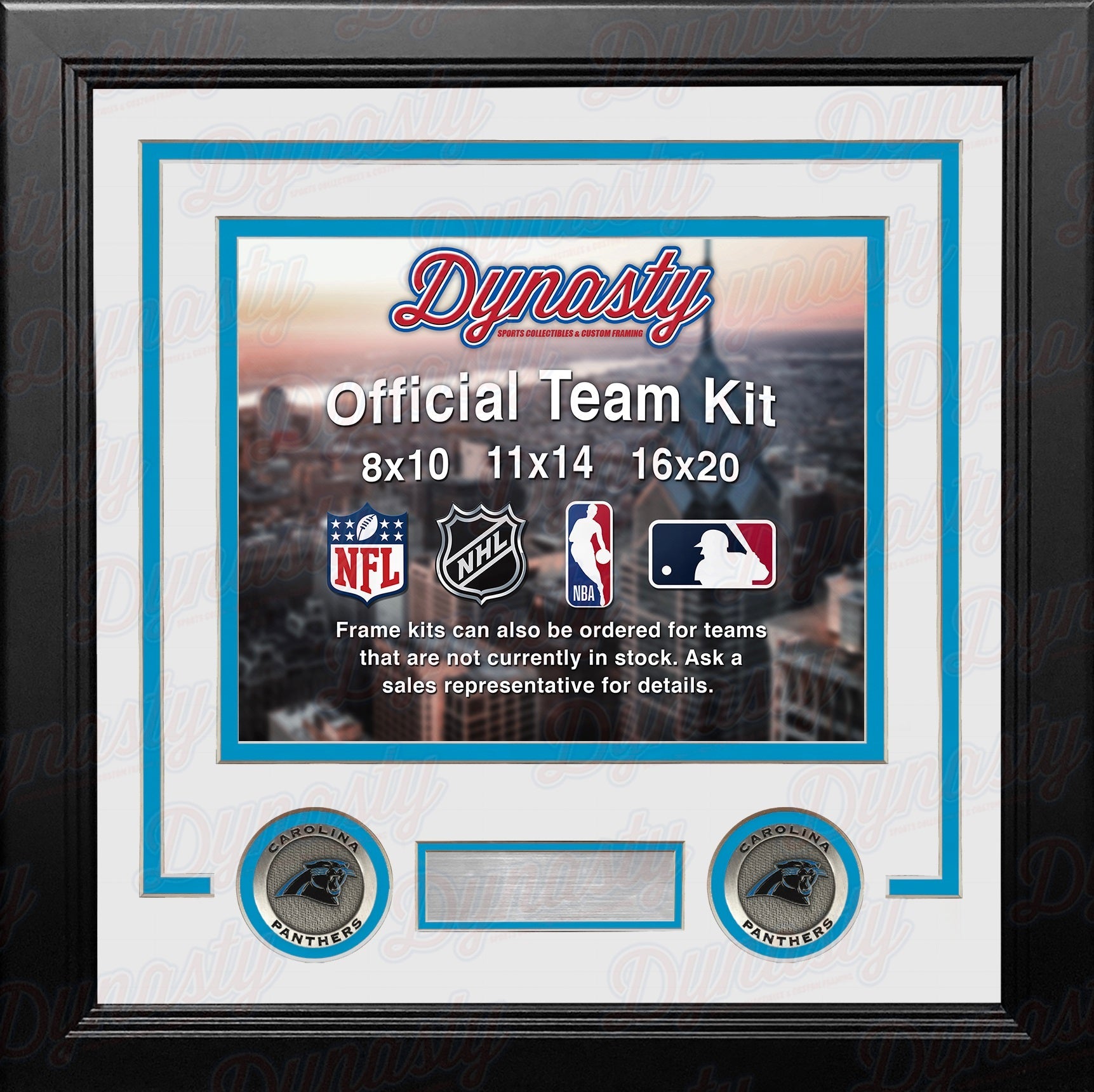 Carolina Panthers Custom NFL Football 8x10 Picture Frame Kit (Multiple Colors) 3