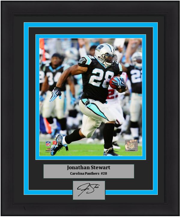 Jonathan Stewart Carolina Panthers NFL Football 8" x 10" Framed Photo with Engraved Autograph 1