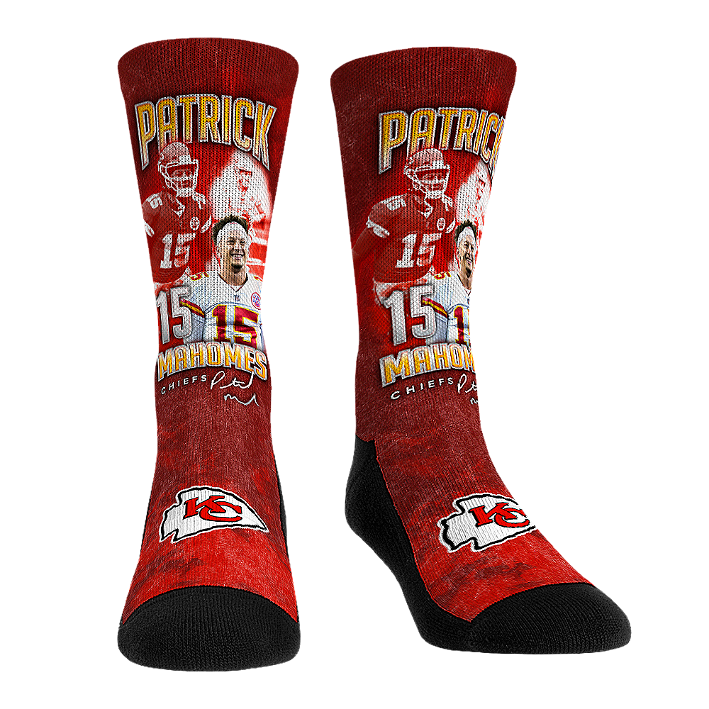 Patrick Mahomes - Kansas City Chiefs  - Retro Photo | Rock 'Em Socks