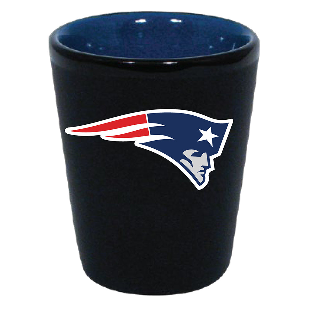 New England Patriots Matte Black/Inner Color Shot Glass 1