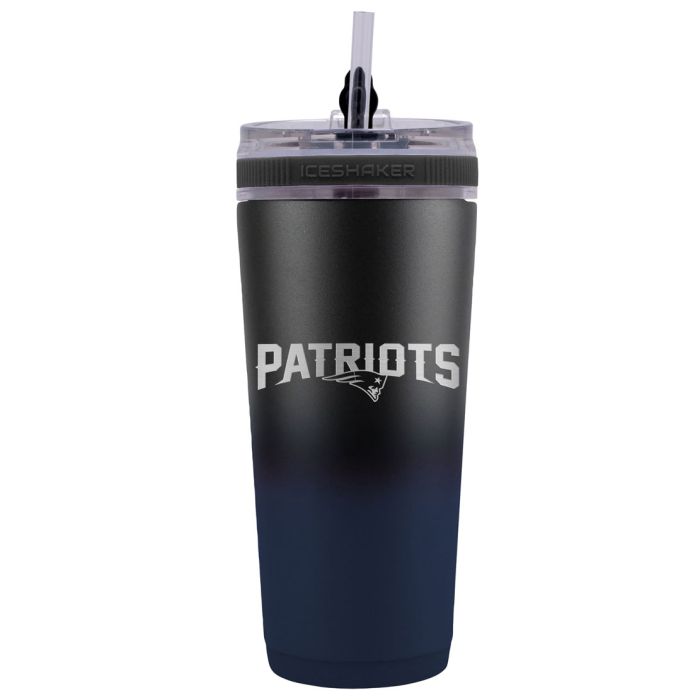 New England Patriots 26 oz Stainless Steel Ice Shaker Bottle 1