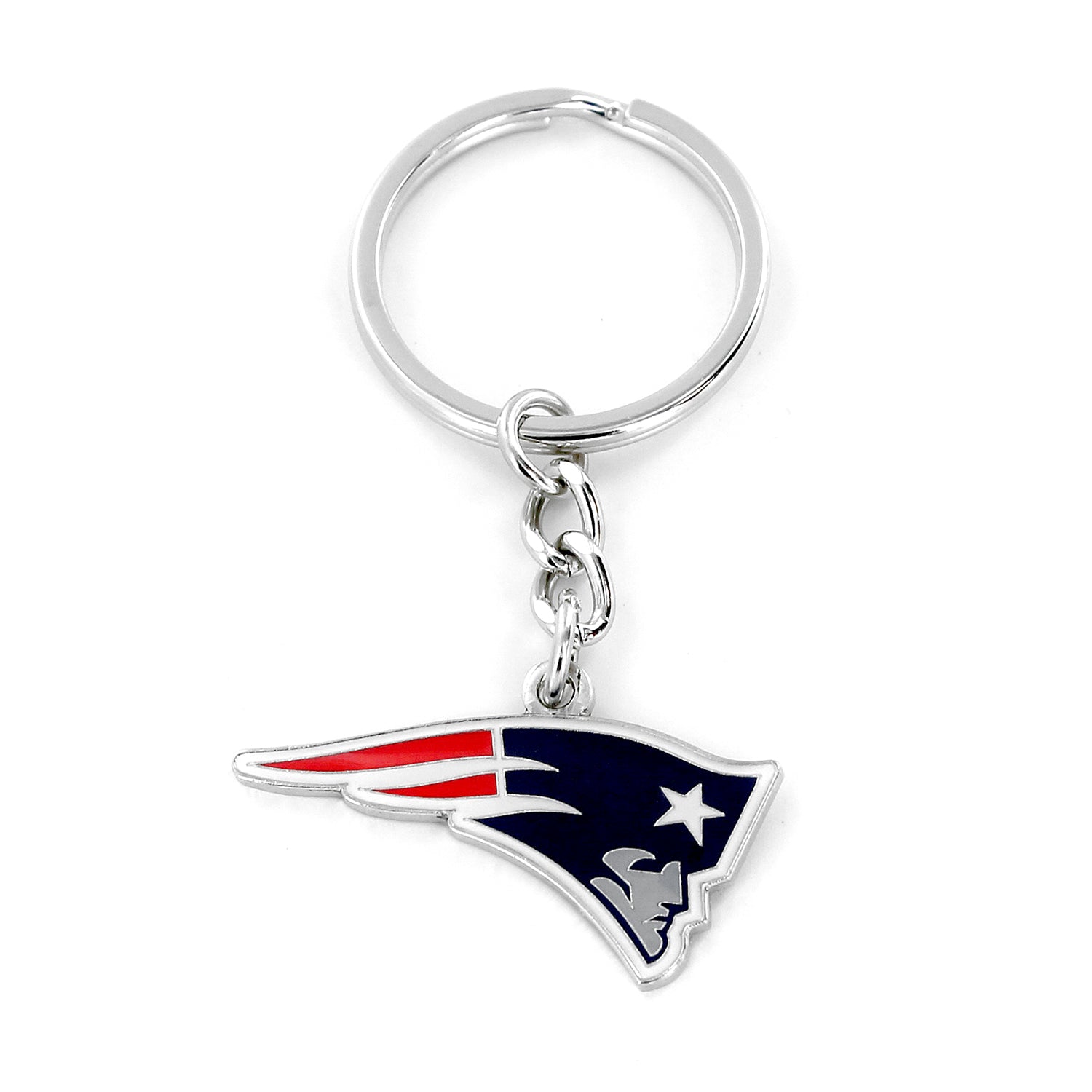 New England Patriots Metal Logo Keychain 1