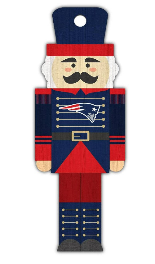 New England Patriots Wood Nutcracker Ornament 1
