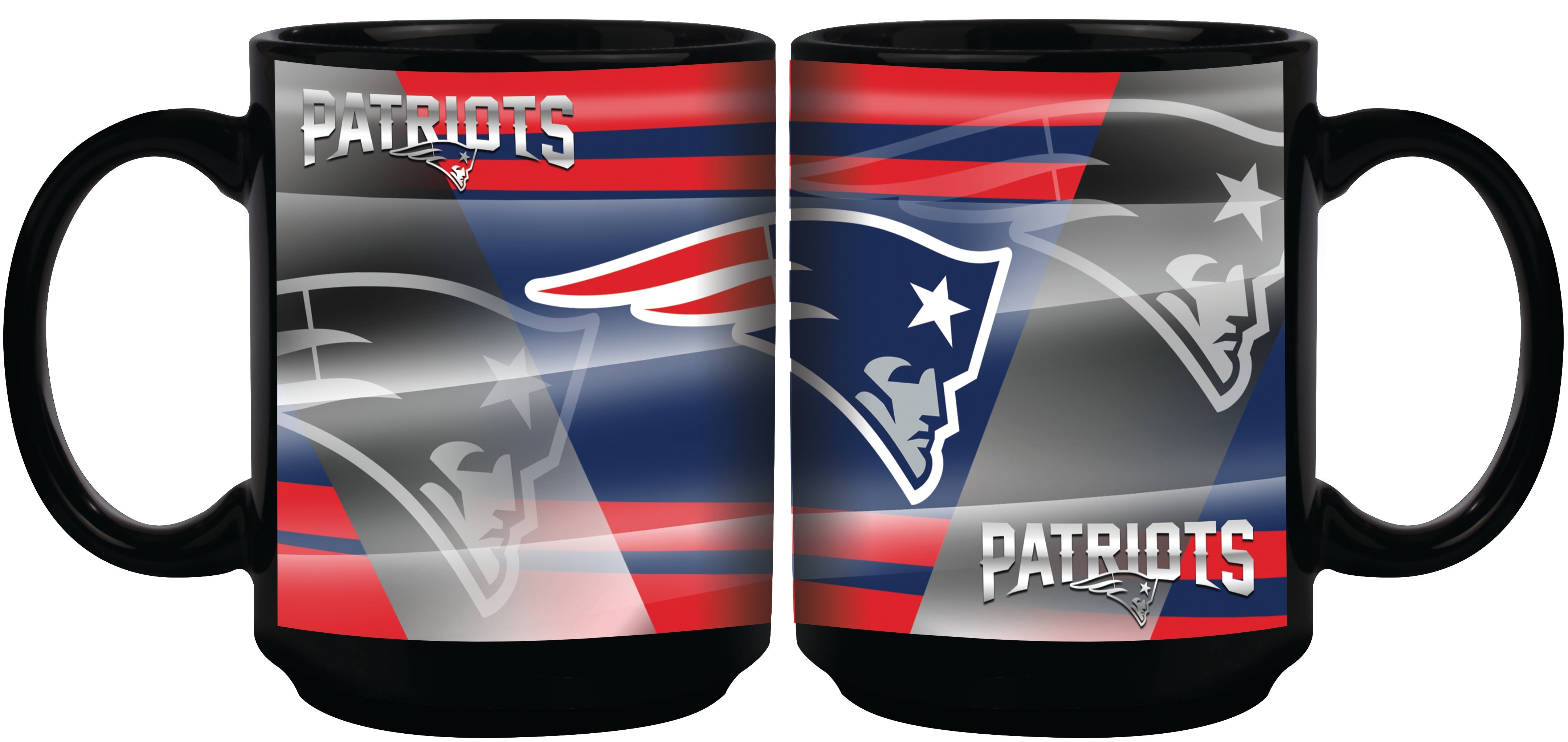 New England Patriots 11oz. Shadow Sublimated Coffee Mug - Black 1