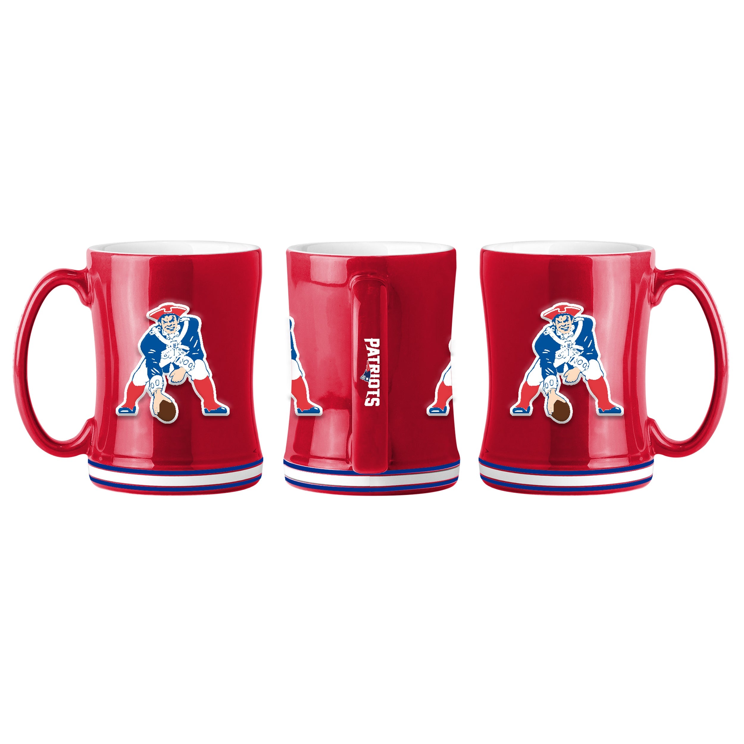 New England Patriots Throwback Logo Relief 14 oz. Mug 1