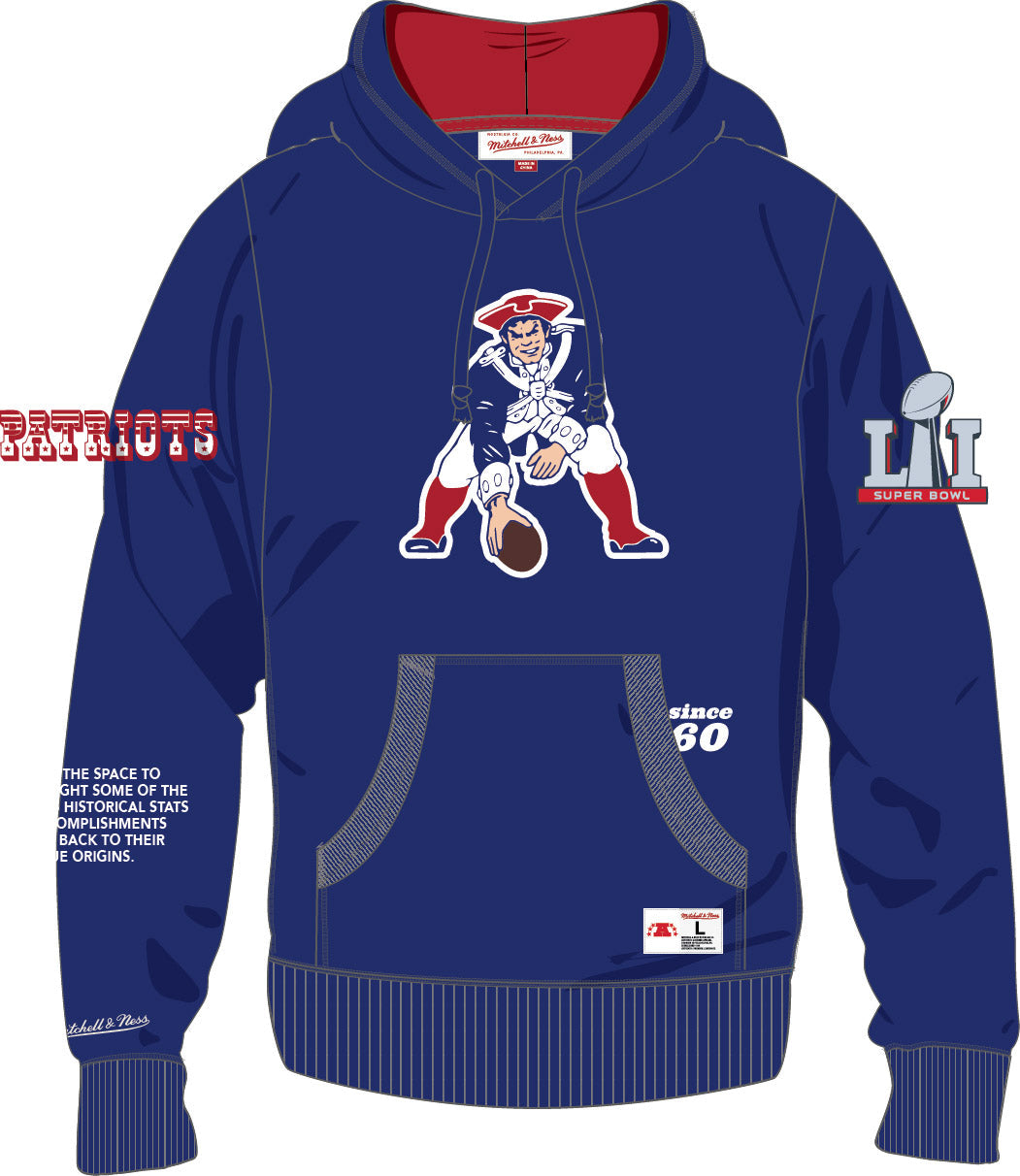 New England Patriots Mitchell & Ness Team Origins Fleece Hoodie 1