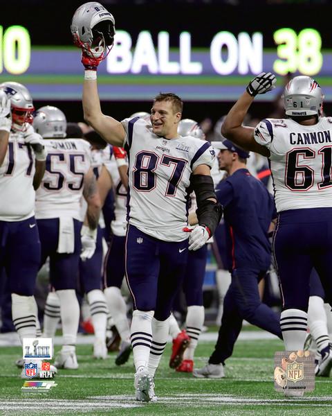 Rob Gronkowski Super Bowl LIII Celebration New England Patriots 8" x 10" Football Photo 1