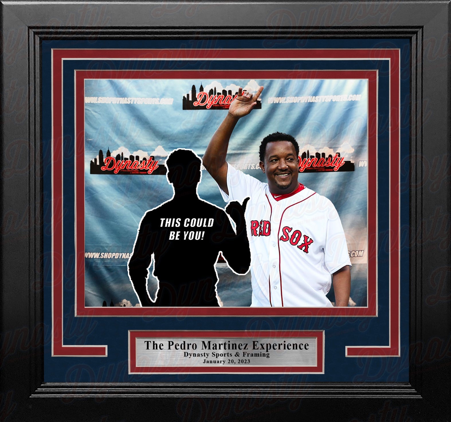 Pedro Martinez Boston Red Sox Photo-Op Frame Kit with Commemorative Nameplate 1