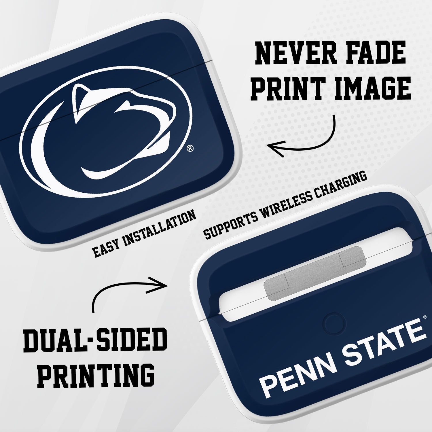 Penn State Nittany Lions HDX Apple Airpods Pro 1 & 2 Case Cover 3