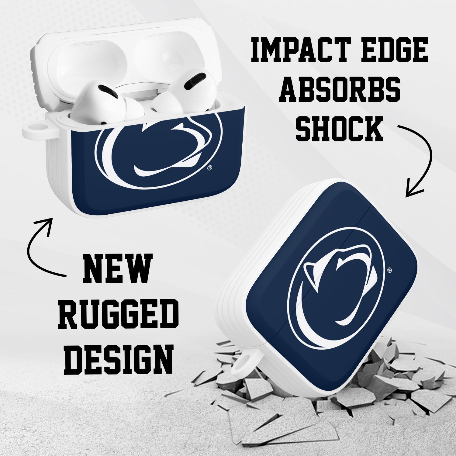 Penn State Nittany Lions HDX Apple Airpods Pro 1 & 2 Case Cover 2