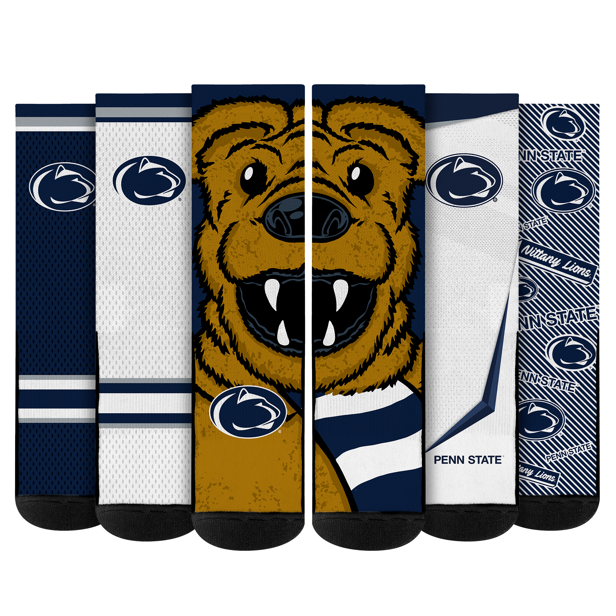 Penn State Nittany Lions - Super Fan Bundle 5-Pack | Rock 'Em Socks 1