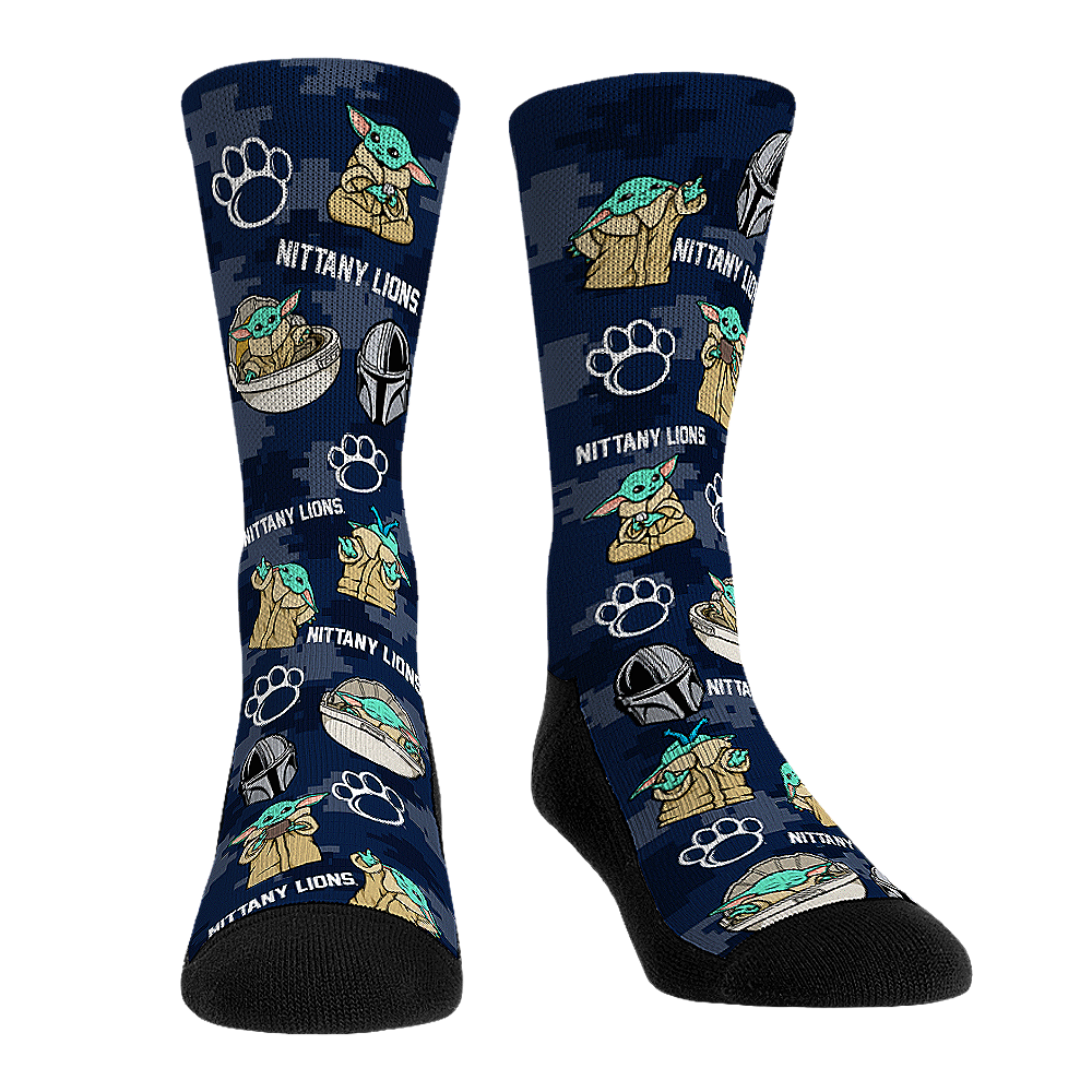 Penn State Nittany Lions - Star Wars  - Grogu All-Over | Rock 'Em Socks 1