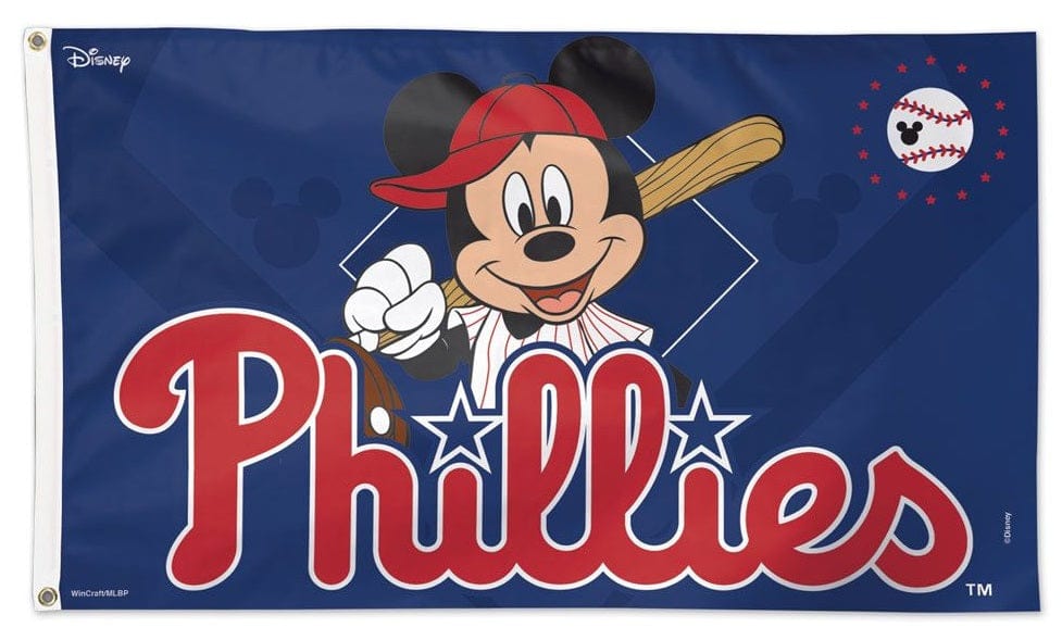 Philadelphia Phillies Flag 3x5 Disney Mickey Mouse Baseball