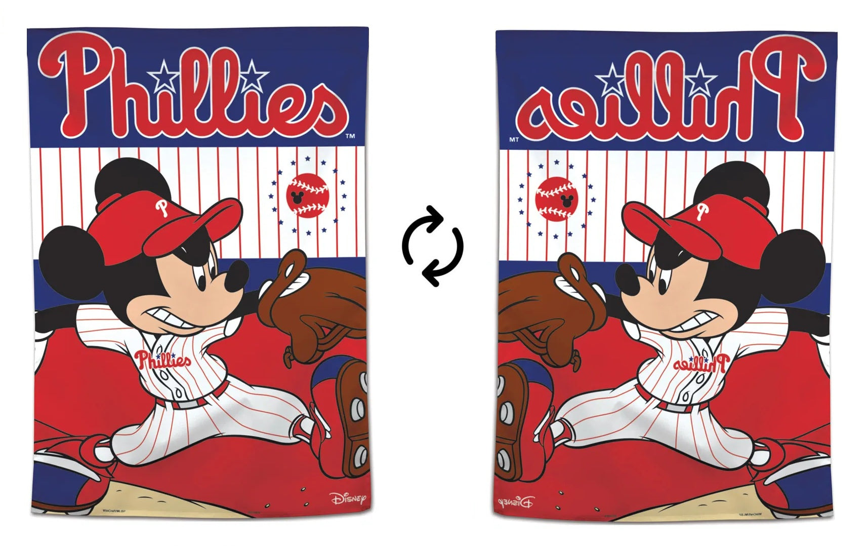 Philadelphia Phillies Flag Mickey Mouse Baseball House Banner