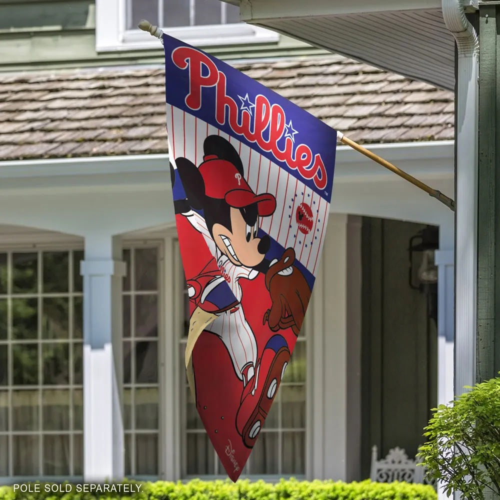 Philadelphia Phillies Flag Mickey Mouse Baseball House Banner