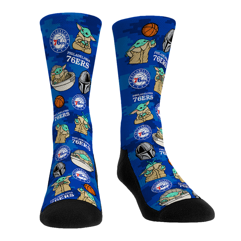 Philadelphia 76ers - Star Wars  - Grogu All-Over | Rock 'Em Socks 1