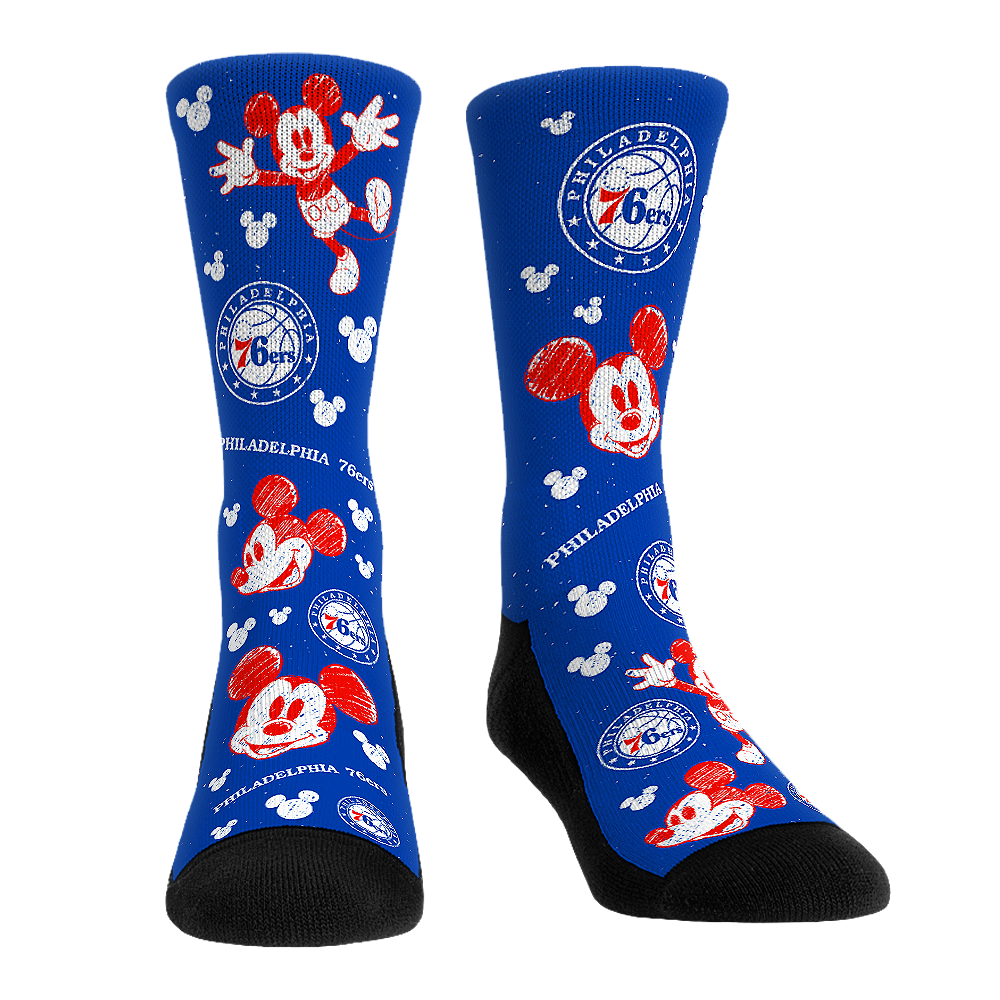 Philadelphia 76ers - Disney  - Mickey Sketch | Rock 'Em Socks 1