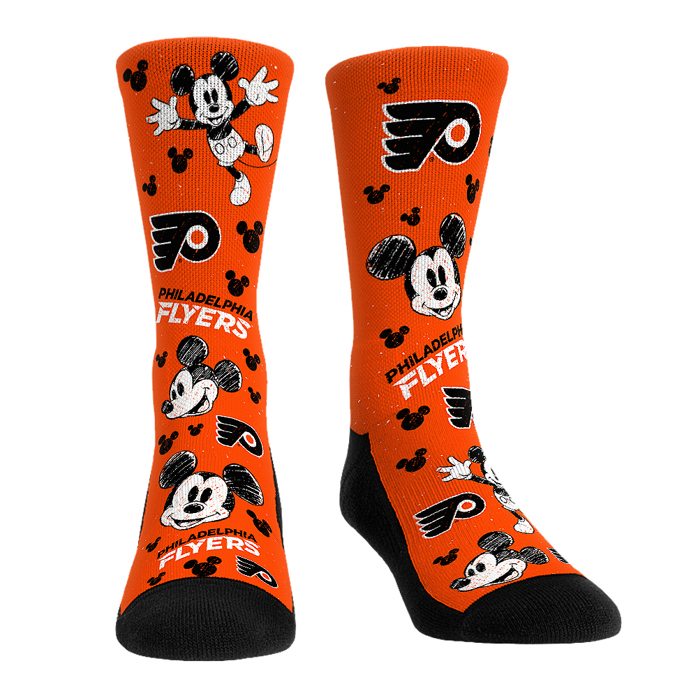 Philadelphia Flyers - Disney - Mickey Sketch | Rock 'Em Socks
