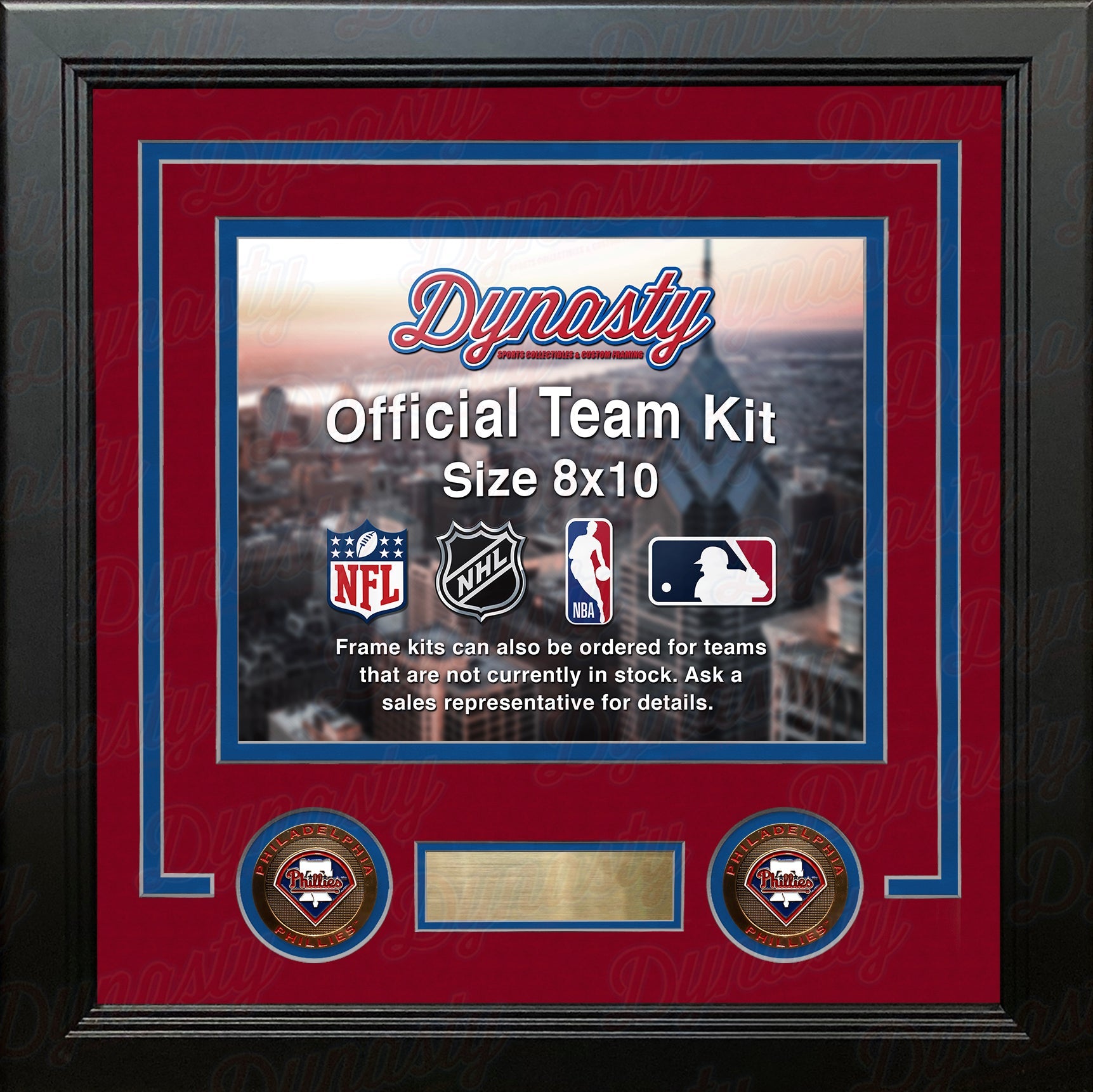 Philadelphia Phillies Custom MLB Baseball 8x10 Picture Frame Kit (Multiple Colors) 1