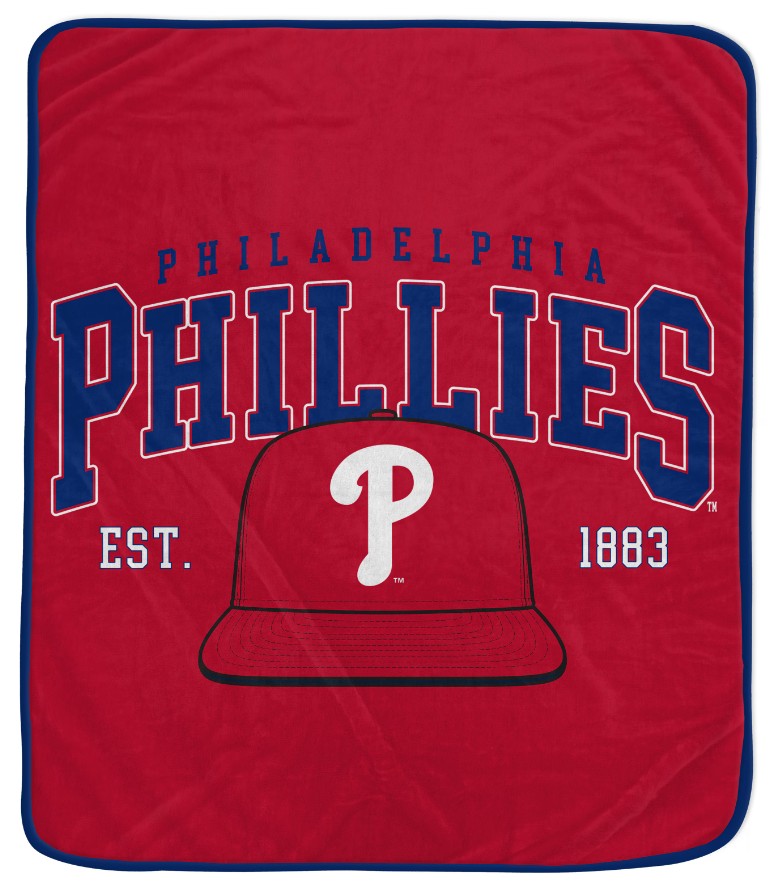 Philadelphia Phillies 50" x 60" Vintage Arch Block Blanket 1