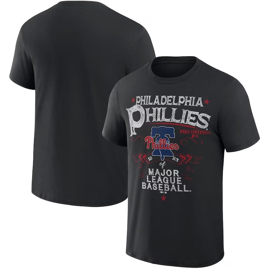 Philadelphia Phillies Darius Rucker Collection Beach Splatter T-Shirt - Black 1