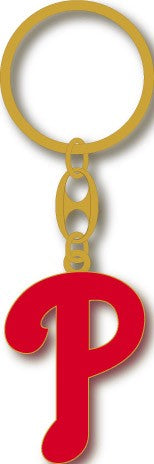 Philadelphia Phillies Gold Logo Keychain 1