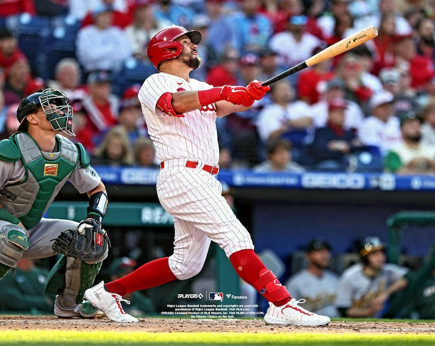 Kyle Schwarber Home Run Swing Philadelphia Phillies 8" x 10" Baseball Photo 1