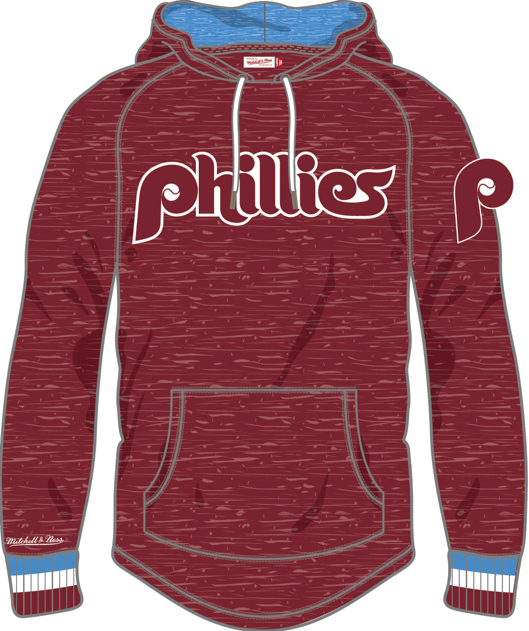 Philadelphia Phillies Mitchell & Ness Legendary Slub Long-Sleeve Hoodie 1