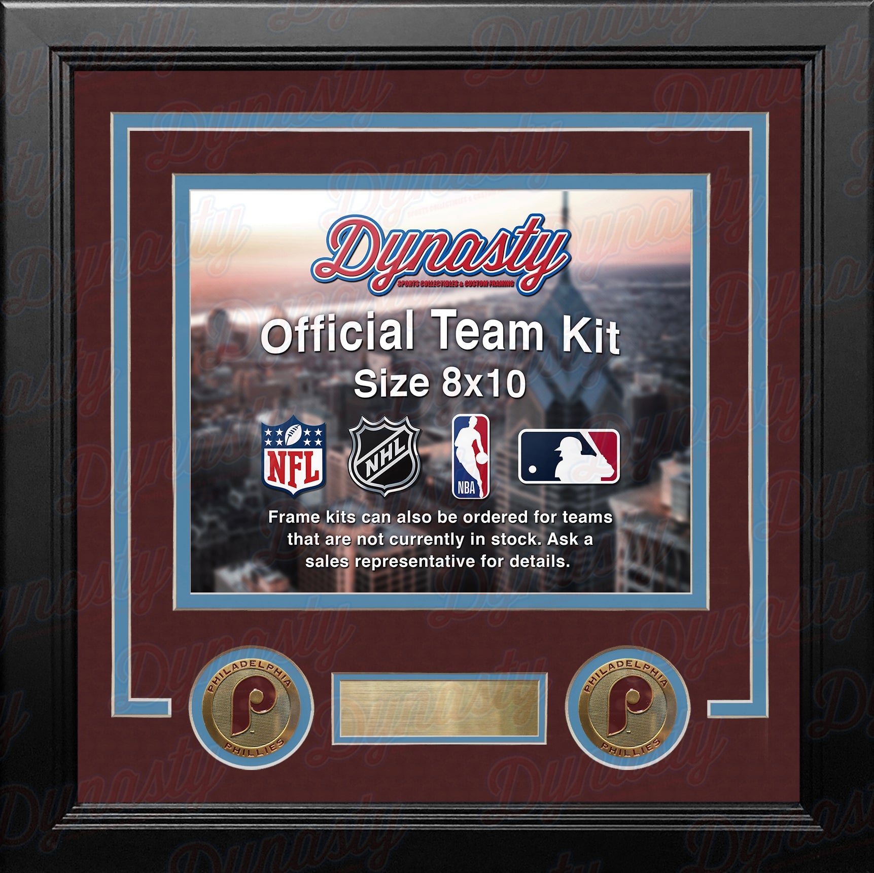Philadelphia Phillies Throwback Custom MLB Baseball 8x10 Picture Frame Kit (Multiple Colors) 1