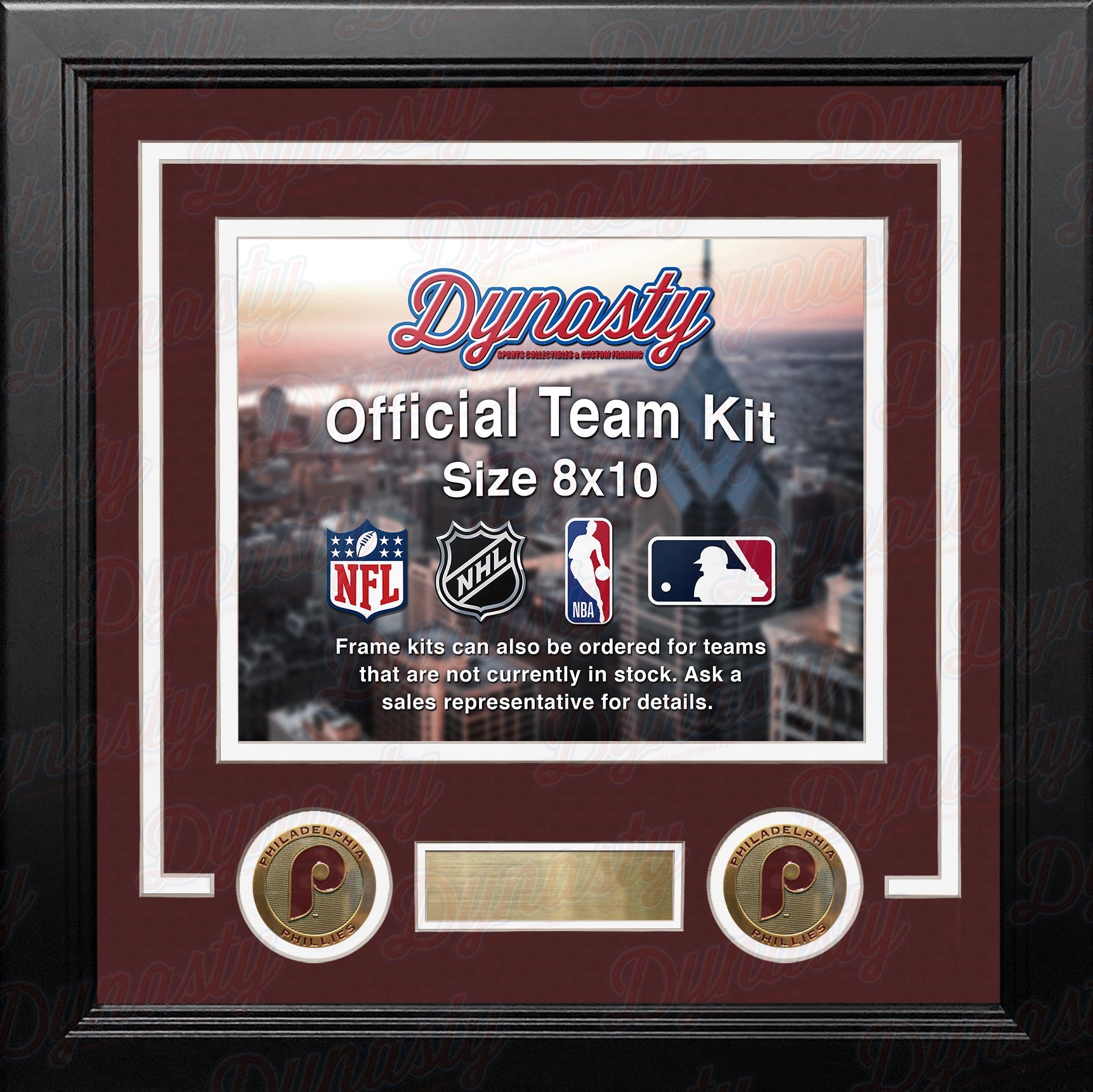 Philadelphia Phillies Throwback Custom MLB Baseball 8x10 Picture Frame Kit (Multiple Colors) 2