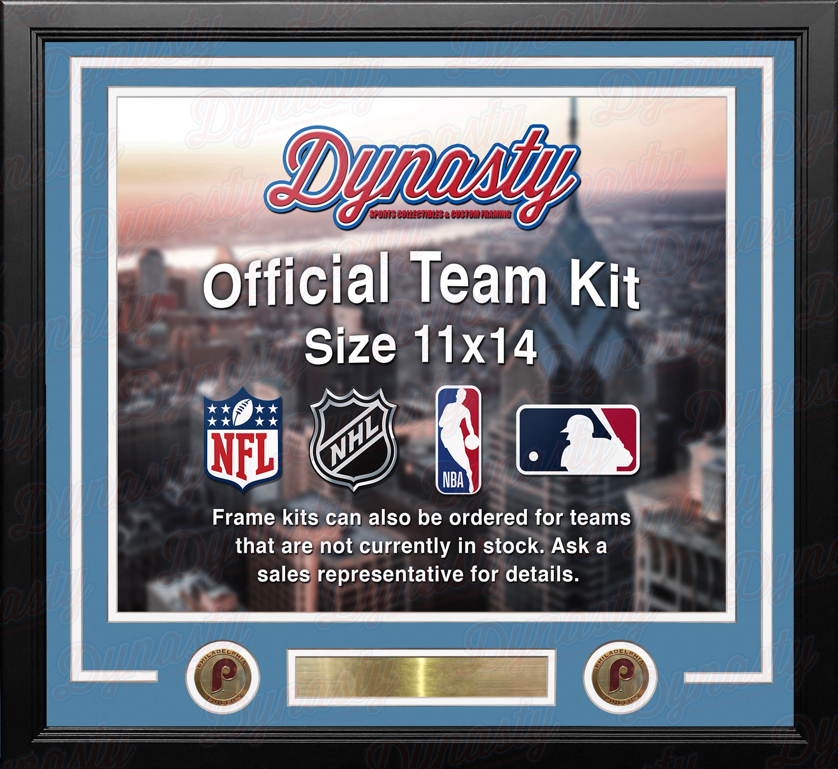 Philadelphia Phillies Throwback Custom MLB Baseball 11x14 Picture Frame Kit (Multiple Colors) 4