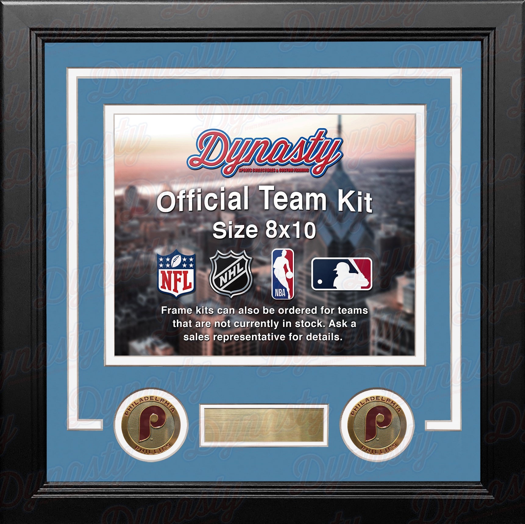 Philadelphia Phillies Throwback Custom MLB Baseball 8x10 Picture Frame Kit (Multiple Colors) 4