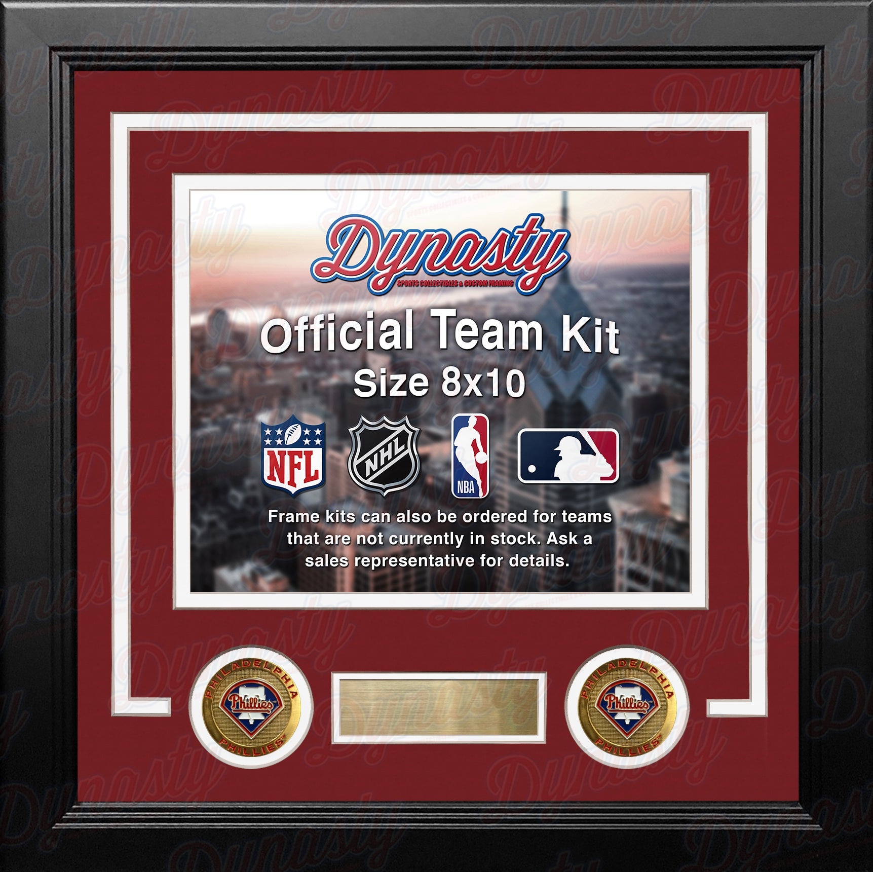 Philadelphia Phillies Custom MLB Baseball 8x10 Picture Frame Kit (Multiple Colors) 2