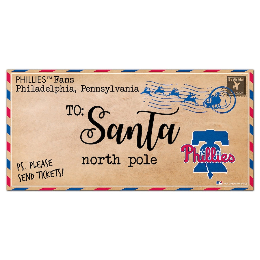 Philadelphia Phillies 6'' x 12'' Letter to Santa Sign 1