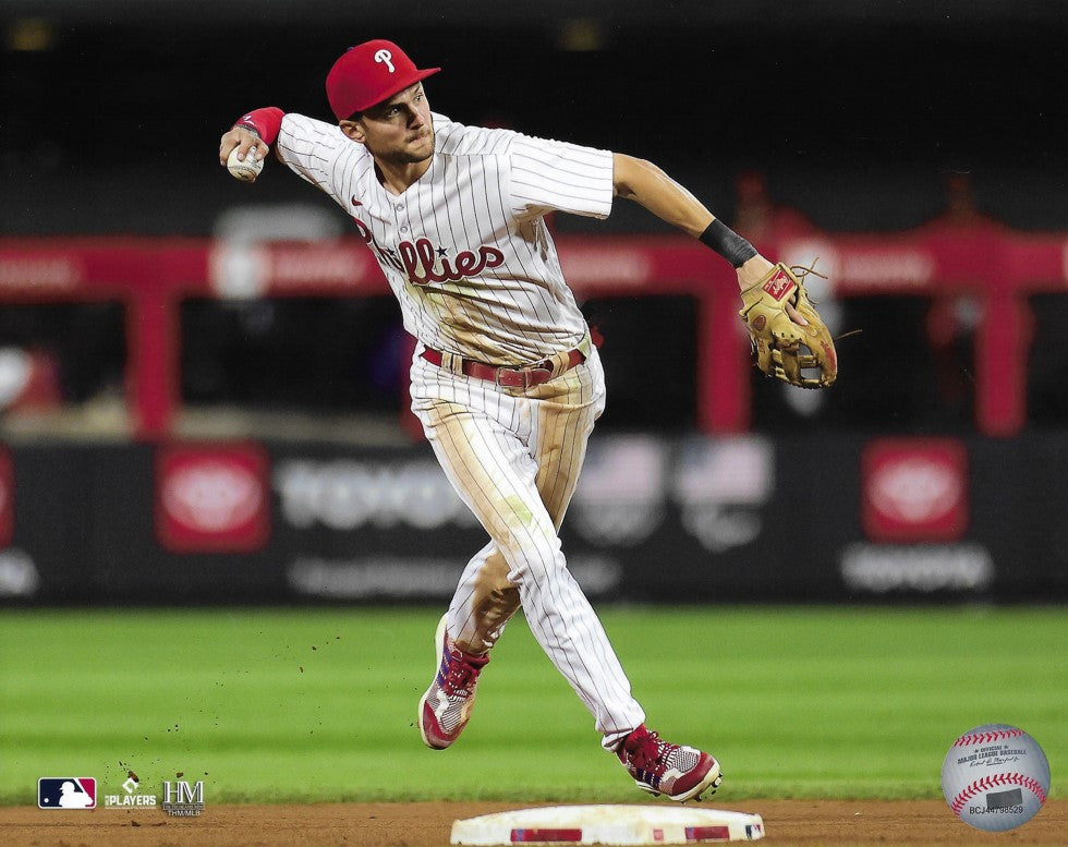 Trea Turner in Action Philadelphia Phillies 8" x 10" Baseball Photo 1