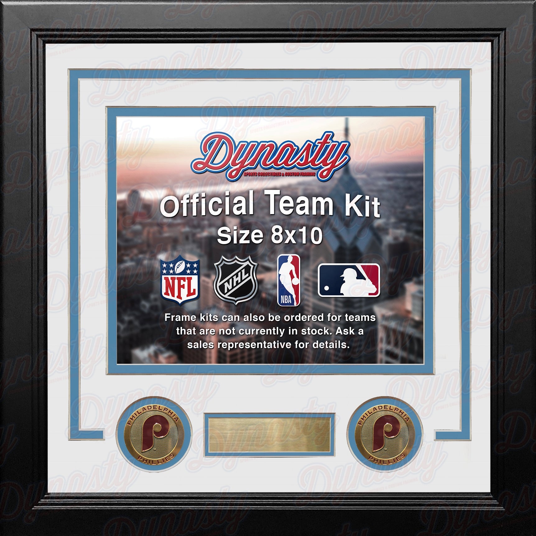Philadelphia Phillies Throwback Custom MLB Baseball 8x10 Picture Frame Kit (Multiple Colors) 6