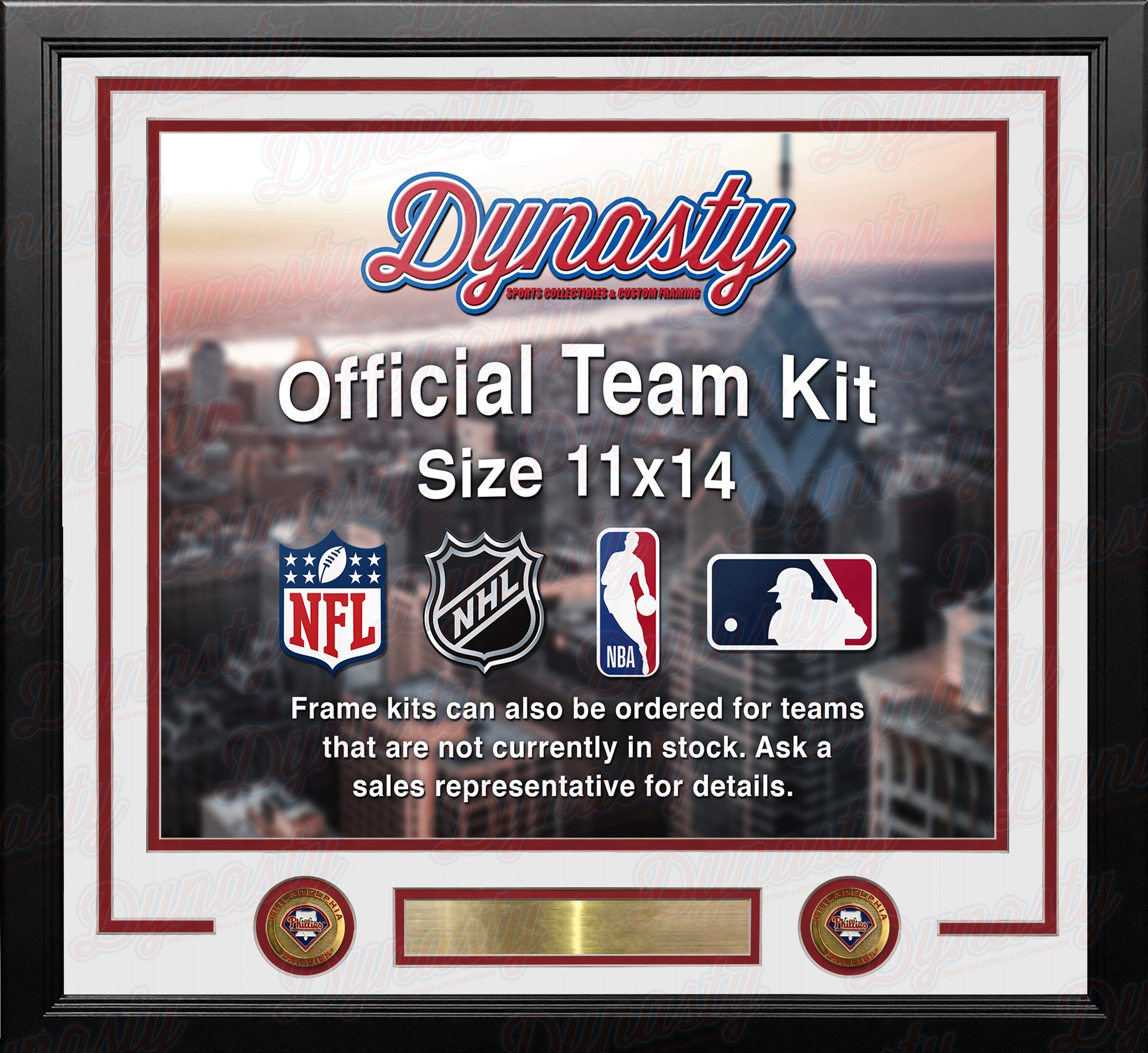 Philadelphia Phillies Custom MLB Baseball 11x14 Picture Frame Kit (Multiple Colors) 3