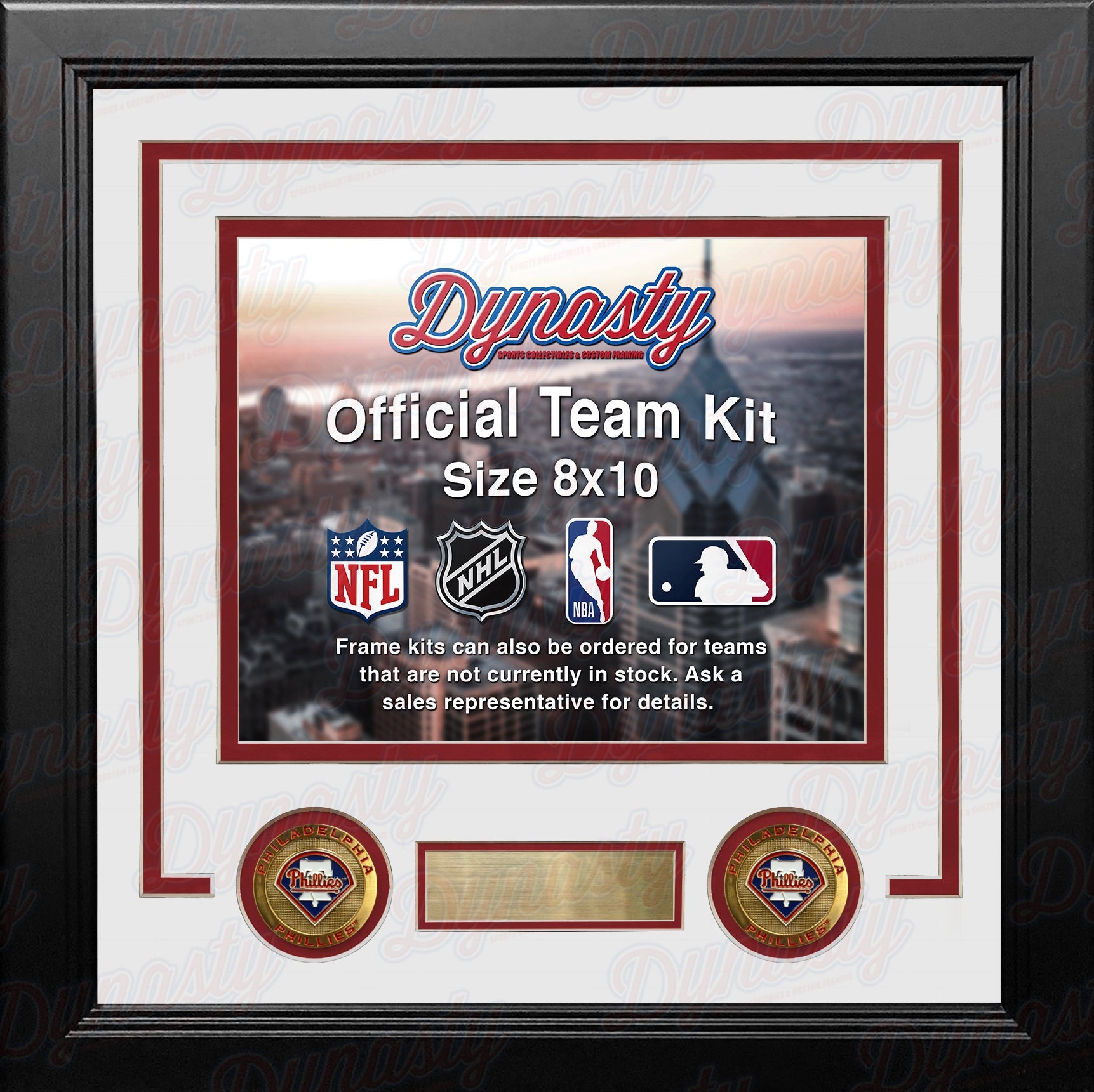 Philadelphia Phillies Custom MLB Baseball 8x10 Picture Frame Kit (Multiple Colors) 3