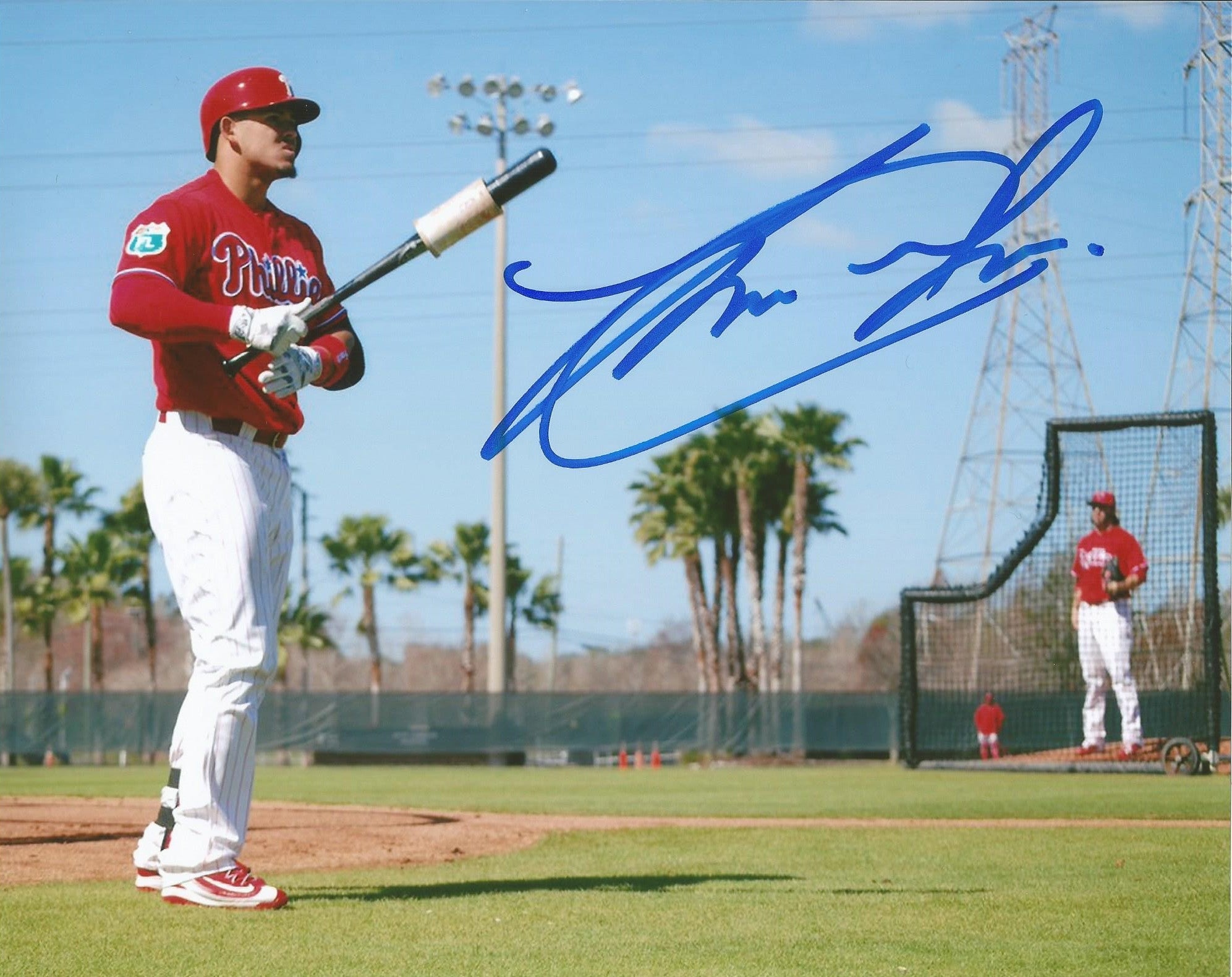 Jorge Alfaro On Field Autographed Philadelphia Phillies 11" x 14" Baseball Photo 1