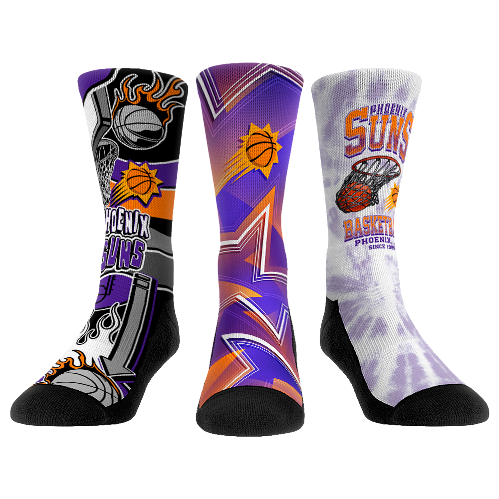 Phoenix Suns - Slam Dunk  - 3-Pack | Rock 'Em Socks