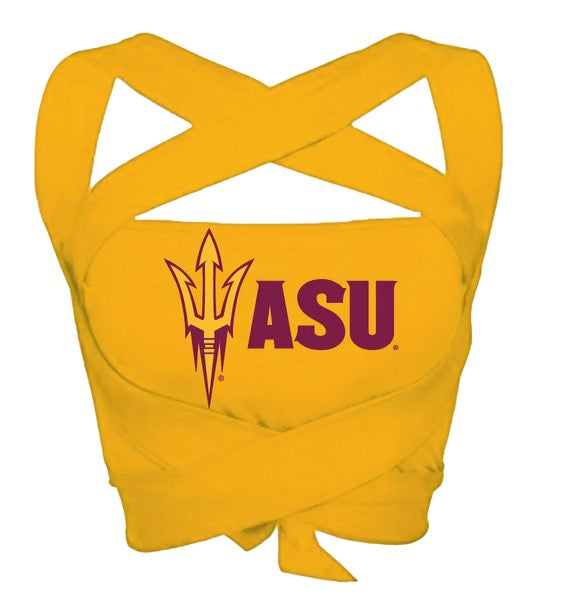 Arizona State ASU Yellow Multi Way Bandeau Top | lojobands