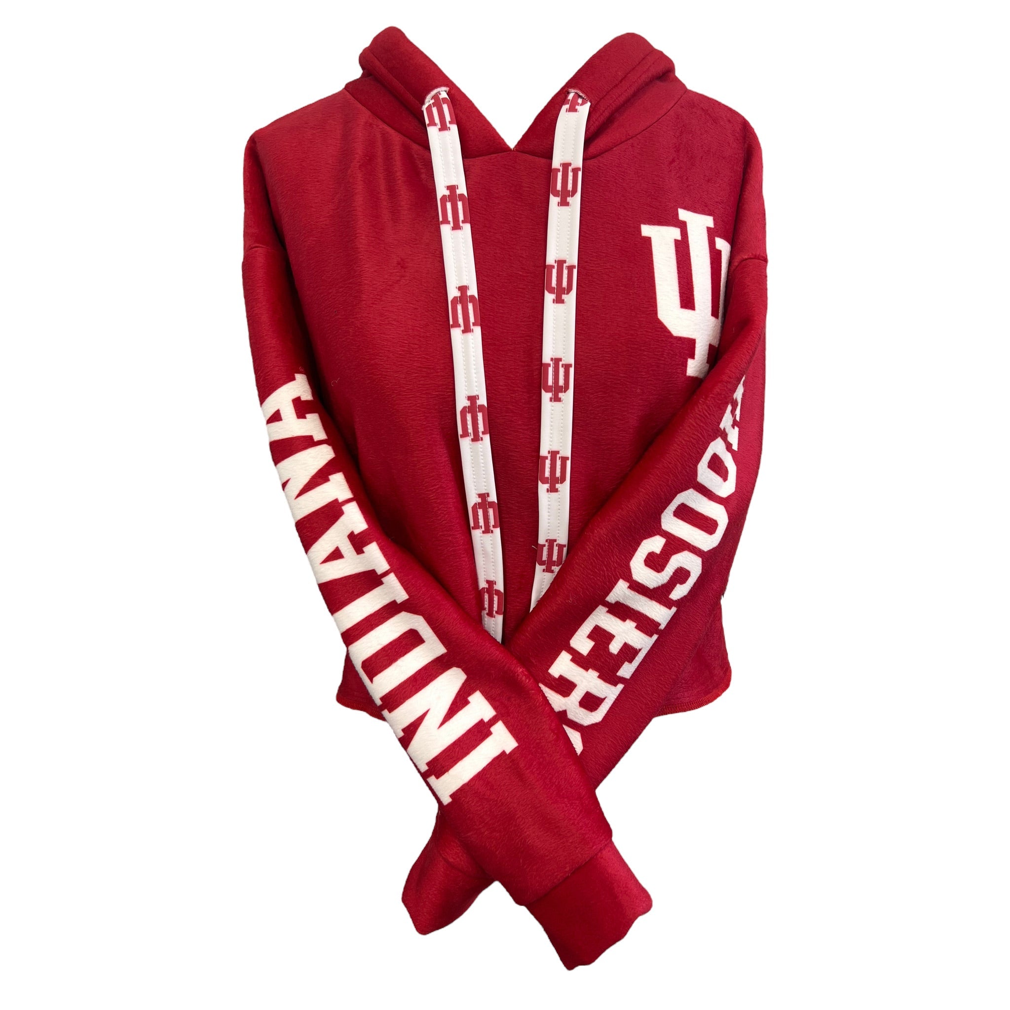 Indiana Hoosiers Crimson Varsity Furry Hoodie 4