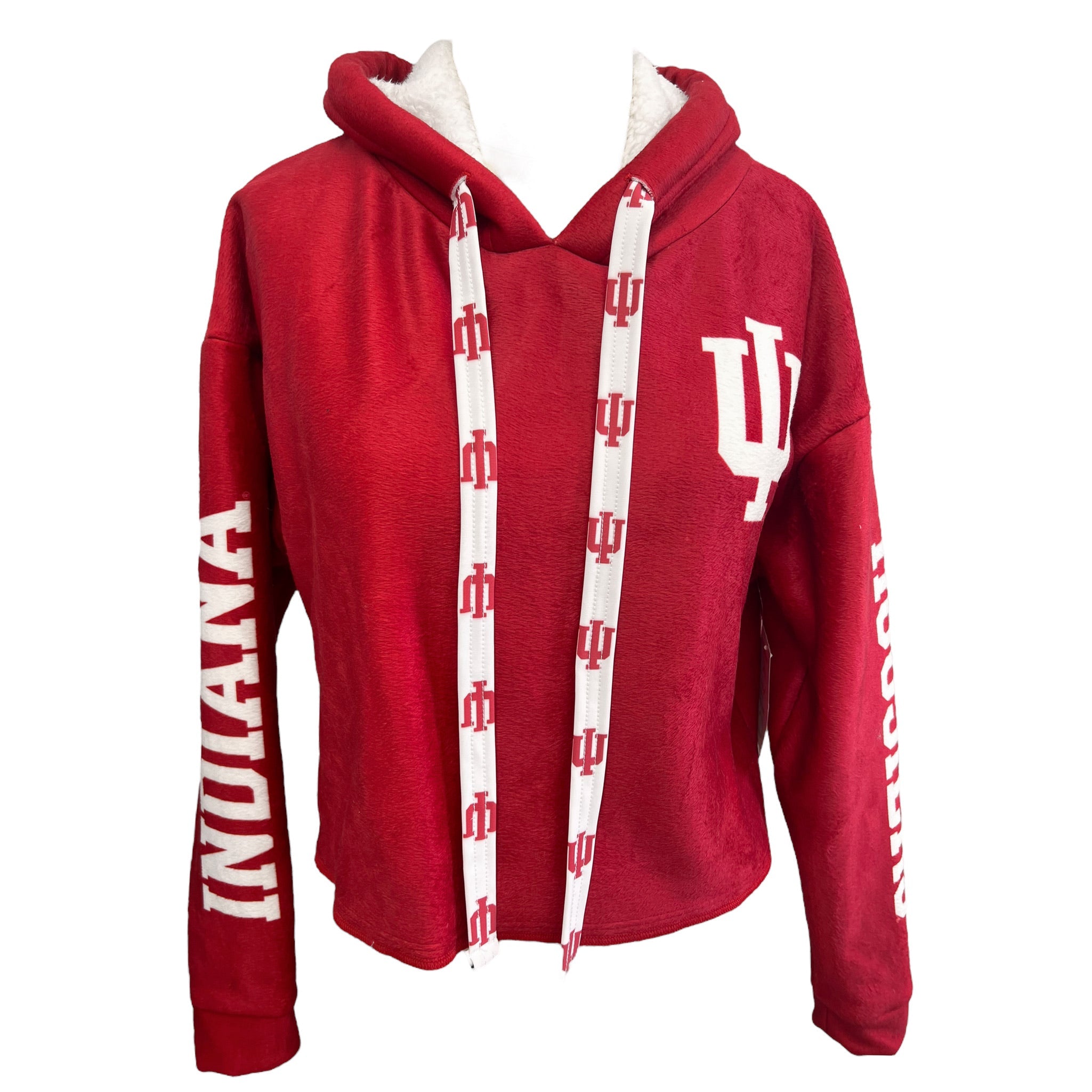 Indiana Hoosiers Crimson Varsity Furry Hoodie 9