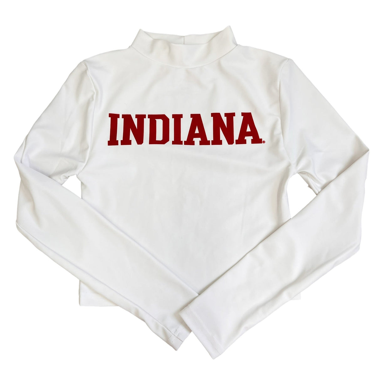 Indiana Hoosiers White Mock Neck Top | lojobands 4